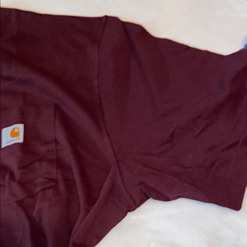 Carhartt Men's Burgundy Shirt - Picture 6 of 7
